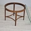 1950s, Danish design, coffee table, glass, oak wood, original condition.