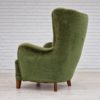 1960s, Danish design, velour relax chair with footstool, original condition. 1960s, Danish design, velour relax chair with footstool, original condition.