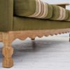 1970s, Danish vintage 3 seater, green fabric, oak wood, original condition.