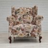 1950s, Danish vintage relax chair in "flowers" fabric, original condition.