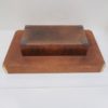 Willy Rizzo coffee table bar `Alveo` for Mario Sabot, burl walnut & brass, 1970`s ca, Italian