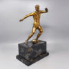 1930s Gorgeous Art Deco Football - Soccer Player Bronze Sculpture. Made in Italy