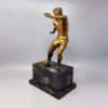 1930s Gorgeous Art Deco Football - Soccer Player Bronze Sculpture. Made in Italy