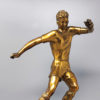 1930s Gorgeous Art Deco Football - Soccer Player Bronze Sculpture. Made in Italy