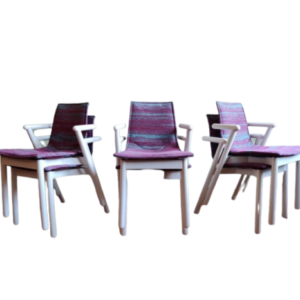 Italian dining room chairs "Villabianca" by Vico Magistretti for Cassina