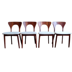 Danish dining chairs "Peter" by Niels Koefoed for Koefoeds Hornslet, Set of 4