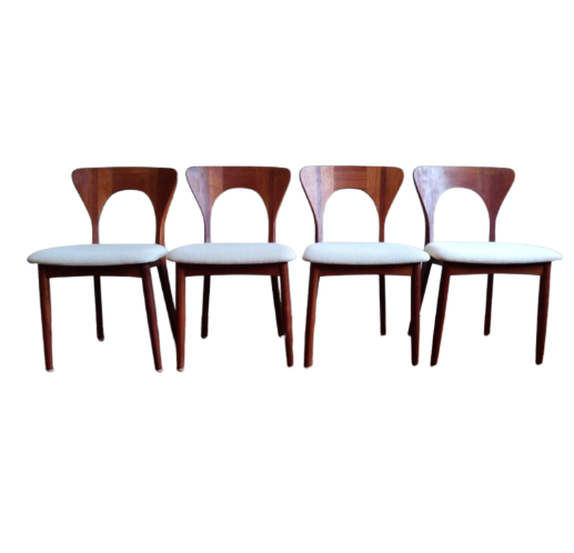 Danish dining chairs “Peter” by Niels Koefoed for Koefoeds Hornslet, Set of 4