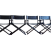 Vintage Safari director chairs X-Chair from McGuire, 50s