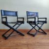 Vintage Safari director chairs X-Chair from McGuire, 50s