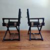 Vintage Safari director chairs X-Chair from McGuire, 50s