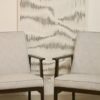 Pair of Henryk lis 300-190 armchairs 1970s pearl grey mottled fabric Ref: Nomad.