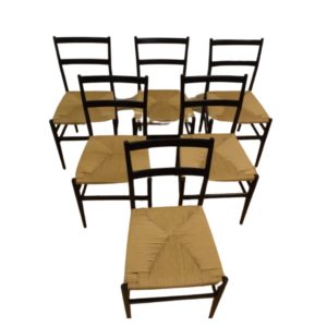 Set of 6 Superleggera diner chairs