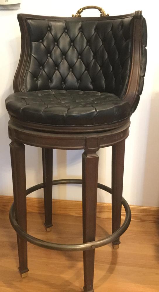 Trying To Id Leather Bar Stool W Seng Chicago Swivel